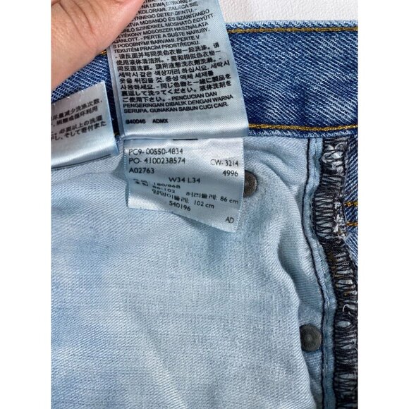 Levi's‎ 550 Relaxed Fit Men's Jeans size w 34 L34 Light Stonewash MADE in 2014. - Picture 9 of 15